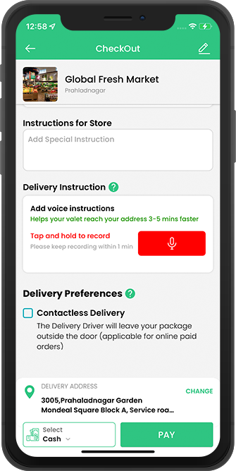 user confirm order to check out