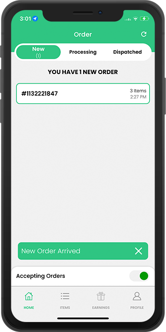 Store app displays order details
