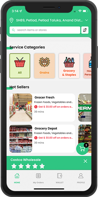 user rate & review to Store & driver