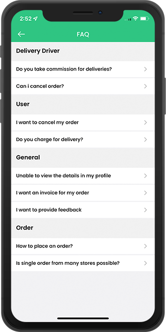 help when issues with delivery