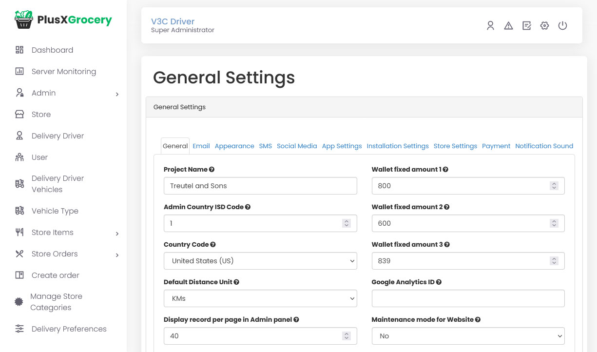 General Settings