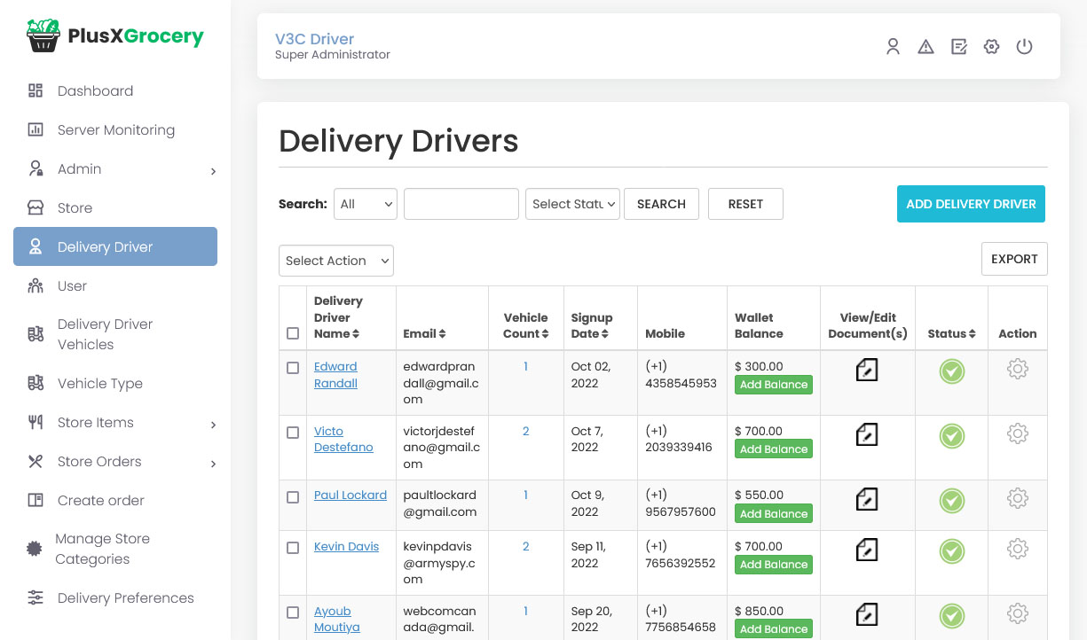 Delivery Drivers