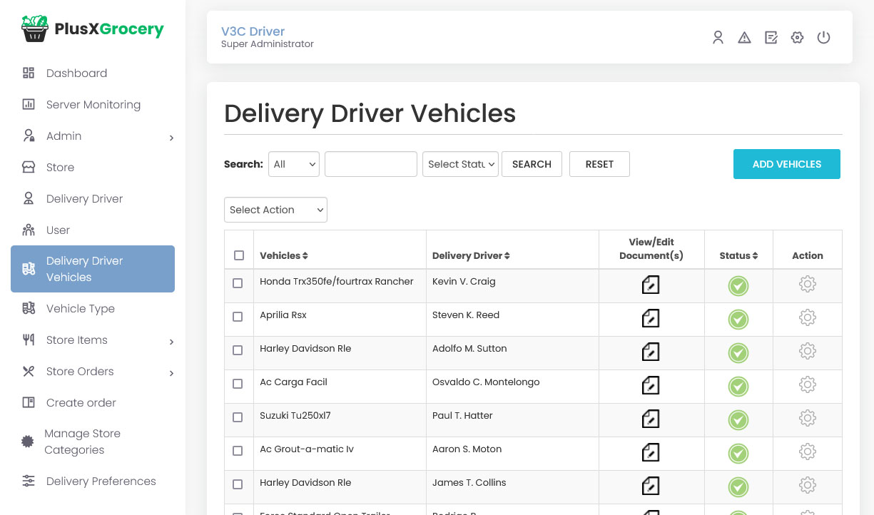 Delivery Driver Vehicles