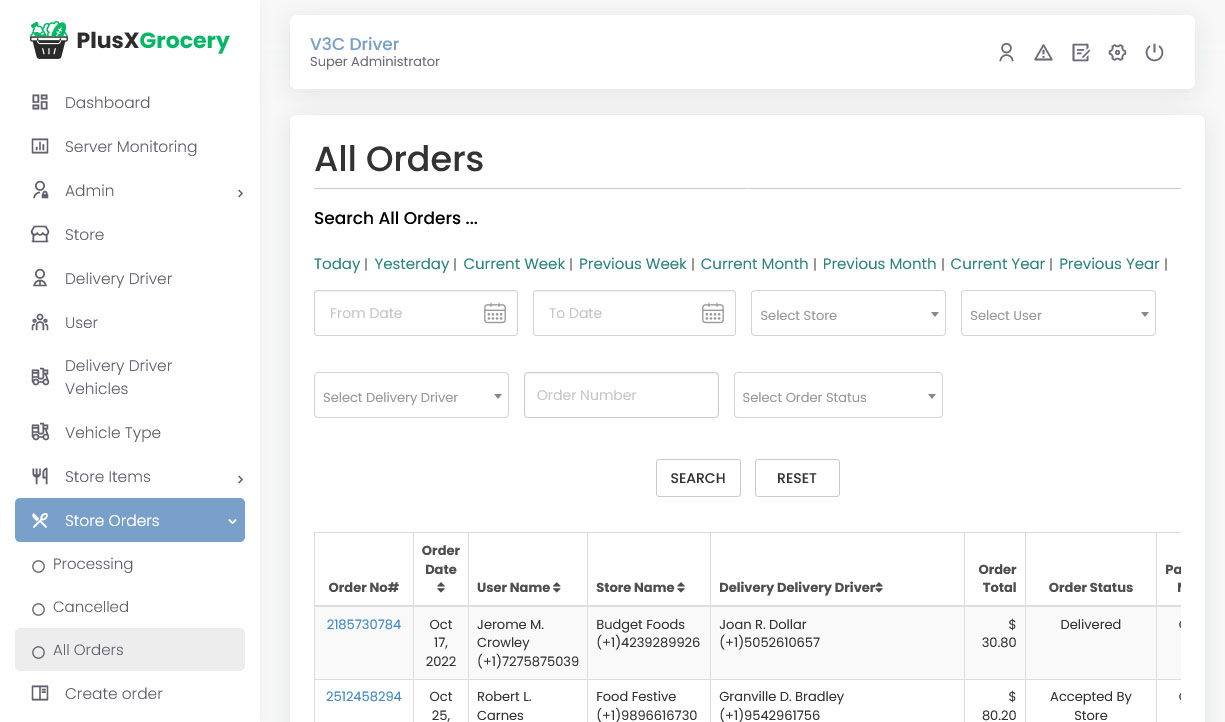 All Orders