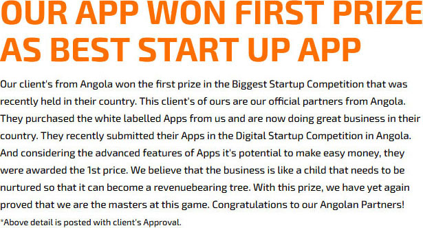 our app won first prize