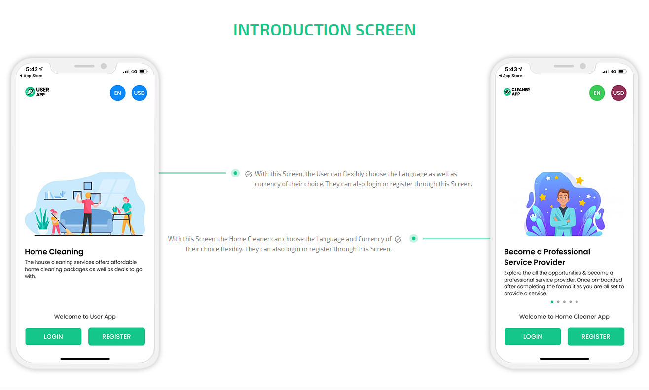 Introduction screen