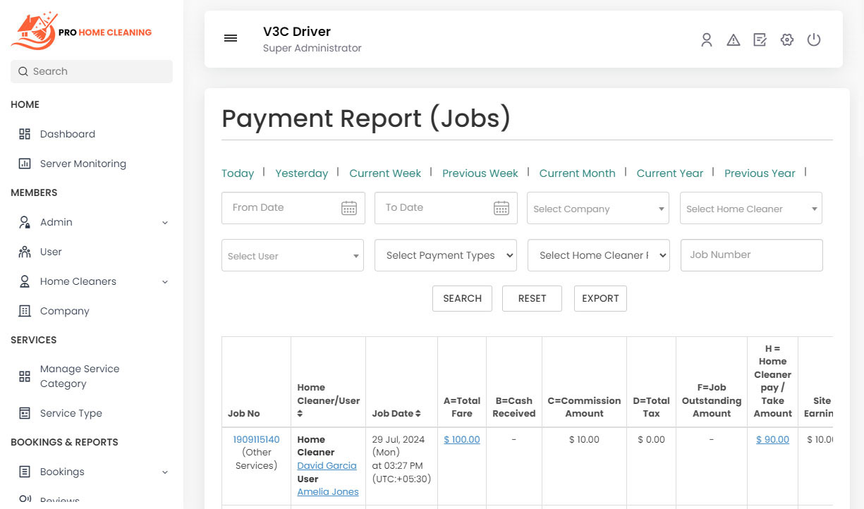Payment Report