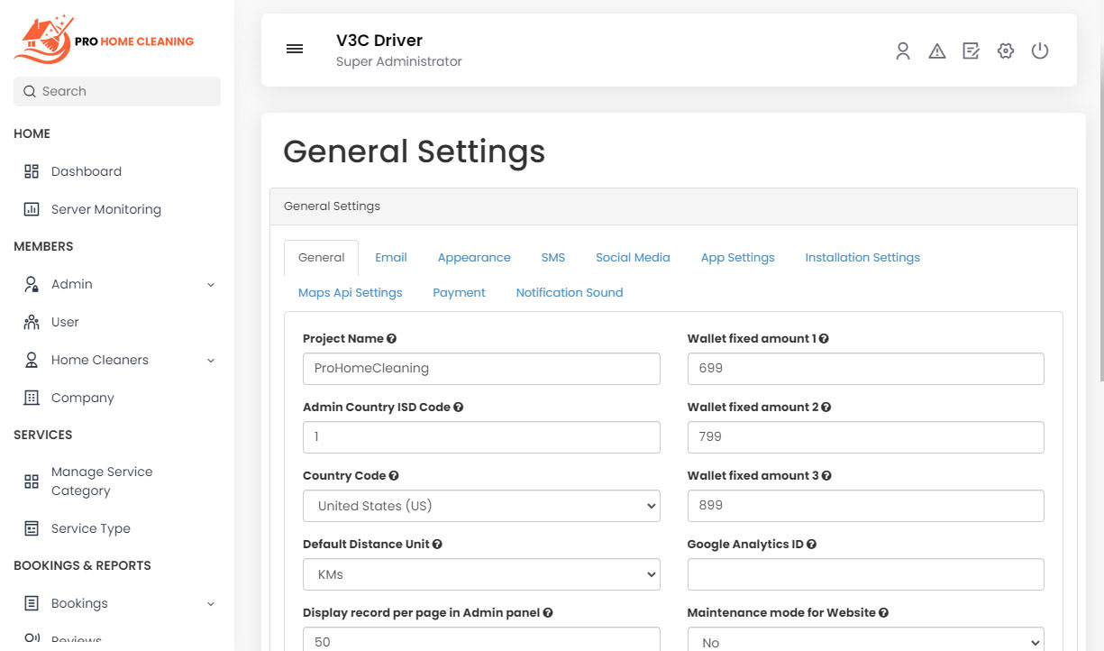 General Settings