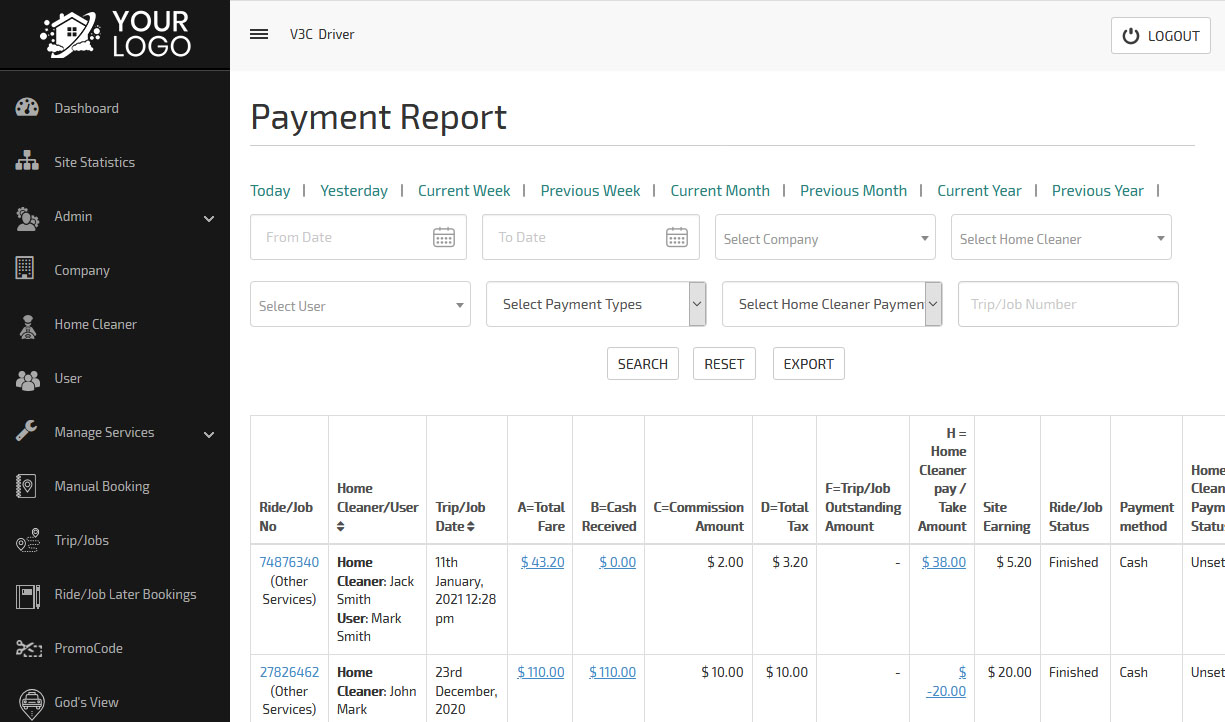 Payment Report