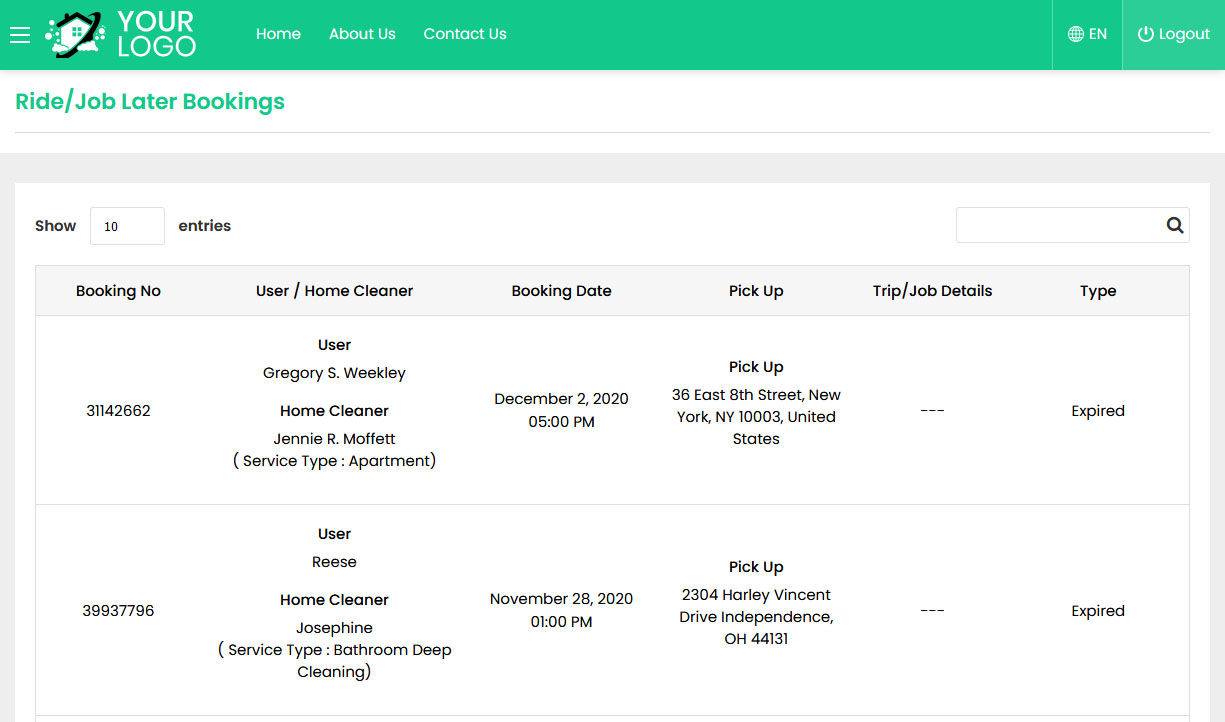 Job Later Bookings