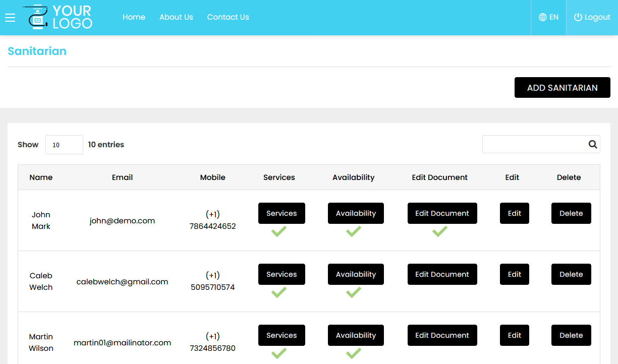 Company - Manage Sanitarian