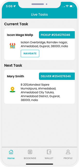 slide to begin job