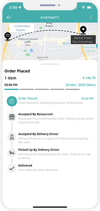user track the order