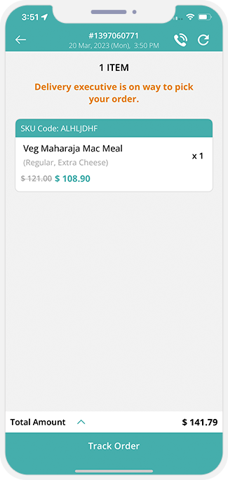 restaurant get notification for driver accept order