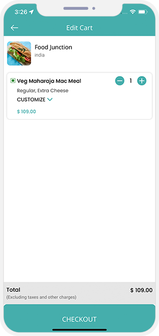 user edite food item