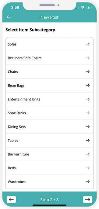 choose service categories