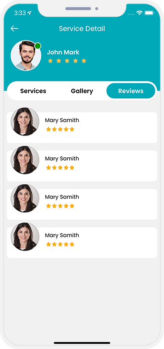 user and provider fives feedback to eachother