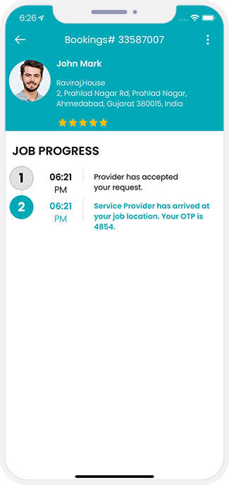 OTP Verification to Start the Job
