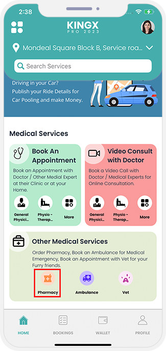 choose service categories