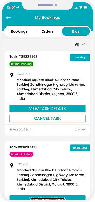 choose service categories