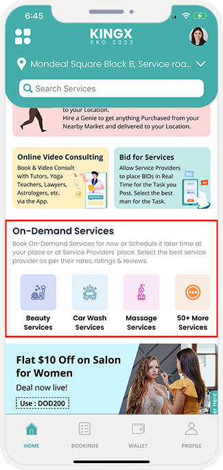 choose service categories