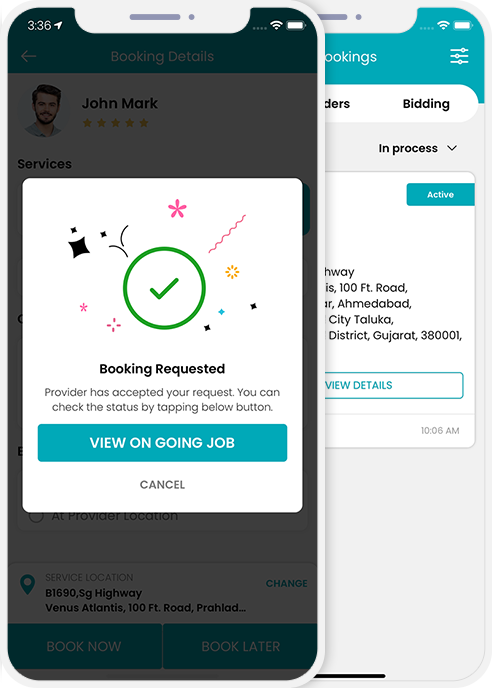 Select booking location