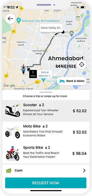 moto ride request