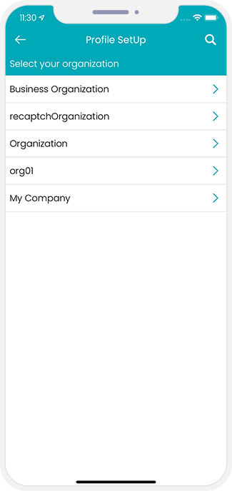profile setup organization