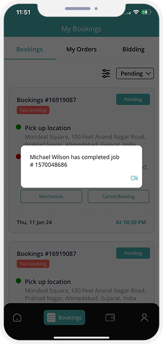 Select booking location