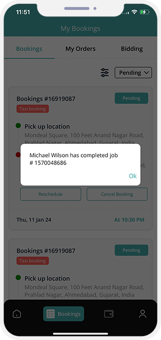 Select booking location Select booking location