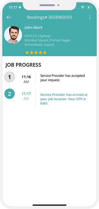 OTP Verification to Start the Job OTP Verification to Start the Job
