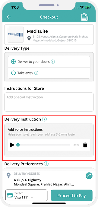 Voice Instruction for Delivery Driver Voice Instruction for Delivery Driver
