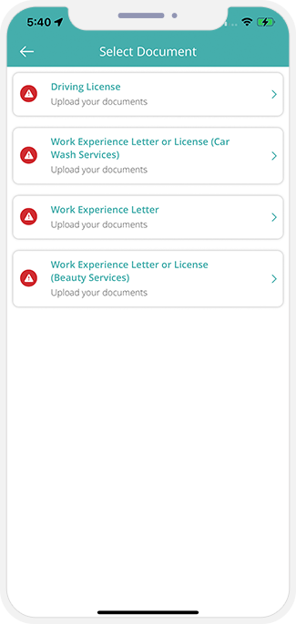 Service providers upload ID documents Service providers upload ID documents from panel