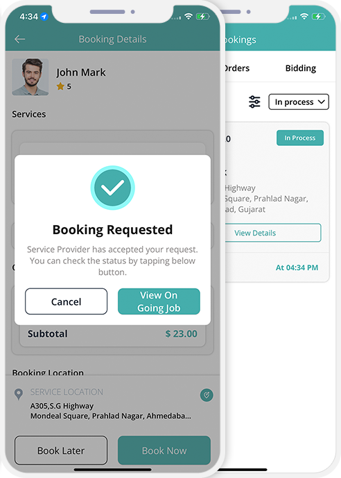 Select booking location Select booking location
