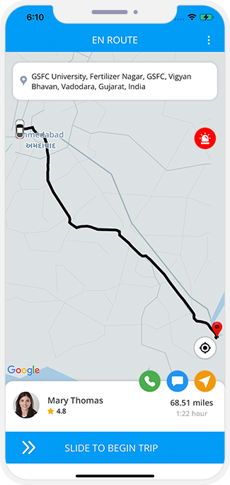 trip started rider get notification for trip started