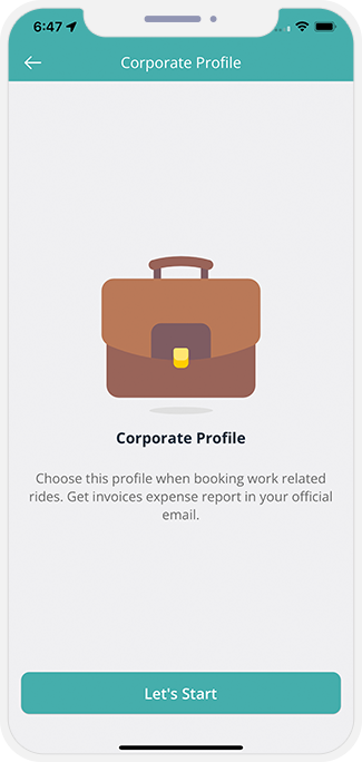 taxi app corporate profile