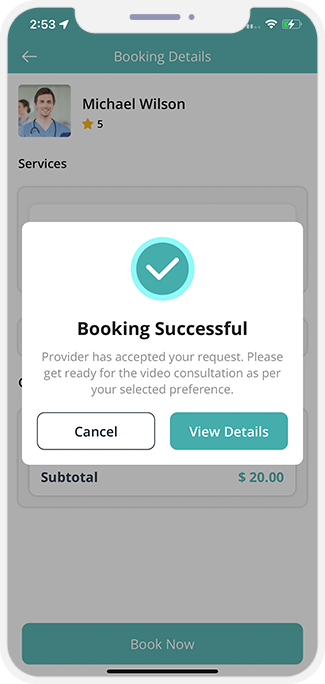 Select booking location