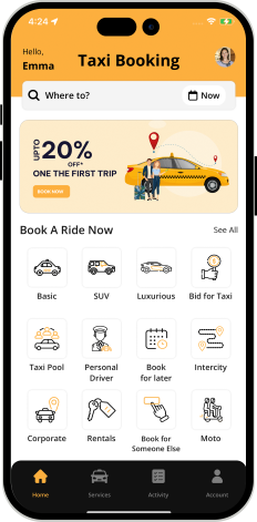 User App Main Screen