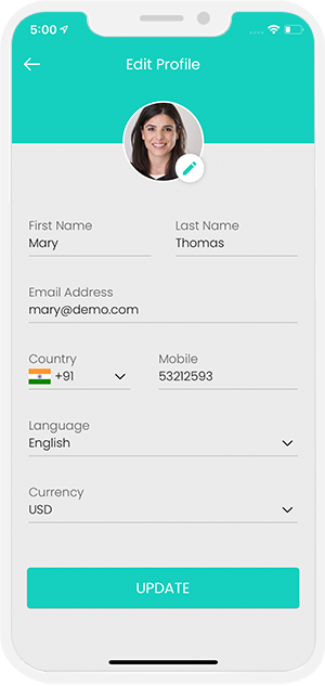 User can edit their profile