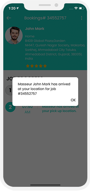 Select booking location