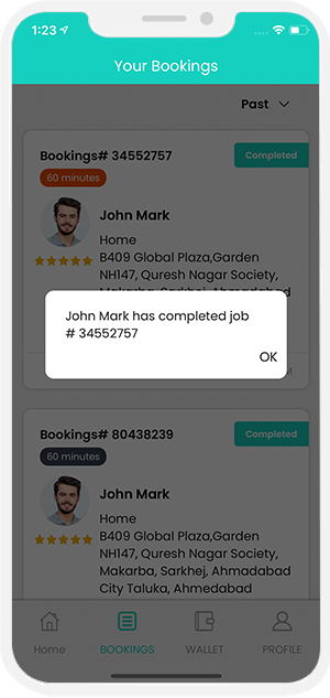 Select booking location