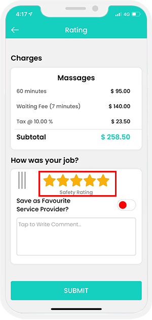 user and provider manage their wallet