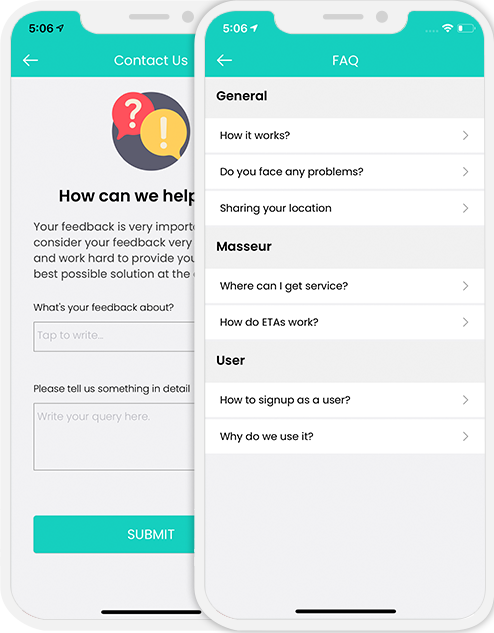 Driver login and registration screen