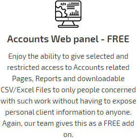 Accounts web panel