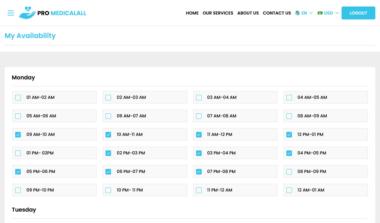 My Availability