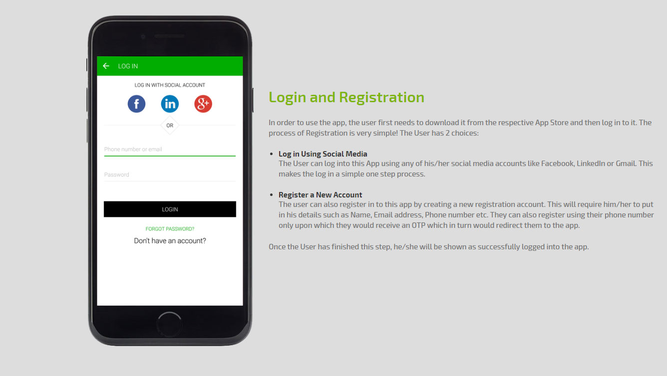 login and registration