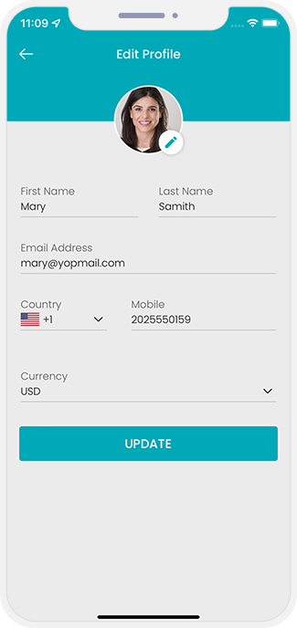 User can edit their profile