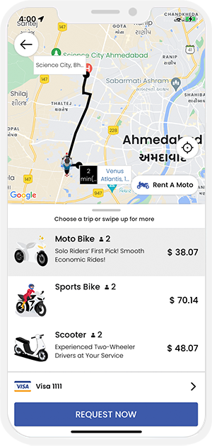moto ride request