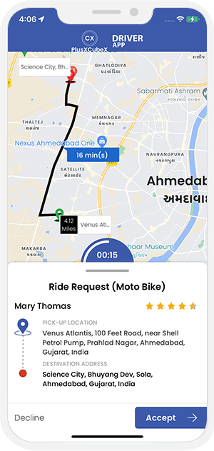 Provider accept or decline request