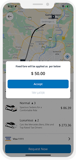 fixed flat rate for a trip